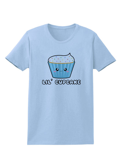 Cute Cupcake with Sprinkles - Lil Cupcake Womens T-Shirt by TooLoud-Womens T-Shirt-TooLoud-Light-Blue-X-Small-Davson Sales