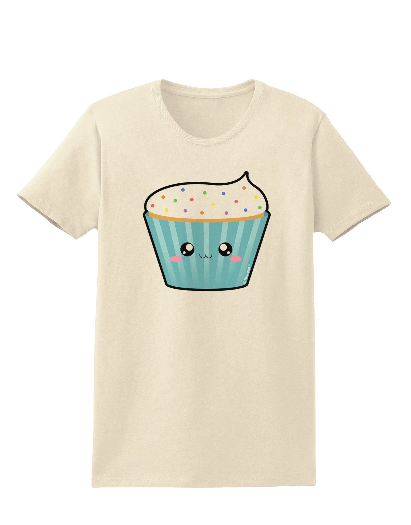 Cute Cupcake with Sprinkles Womens T-Shirt by TooLoud-Womens T-Shirt-TooLoud-Natural-X-Small-Davson Sales