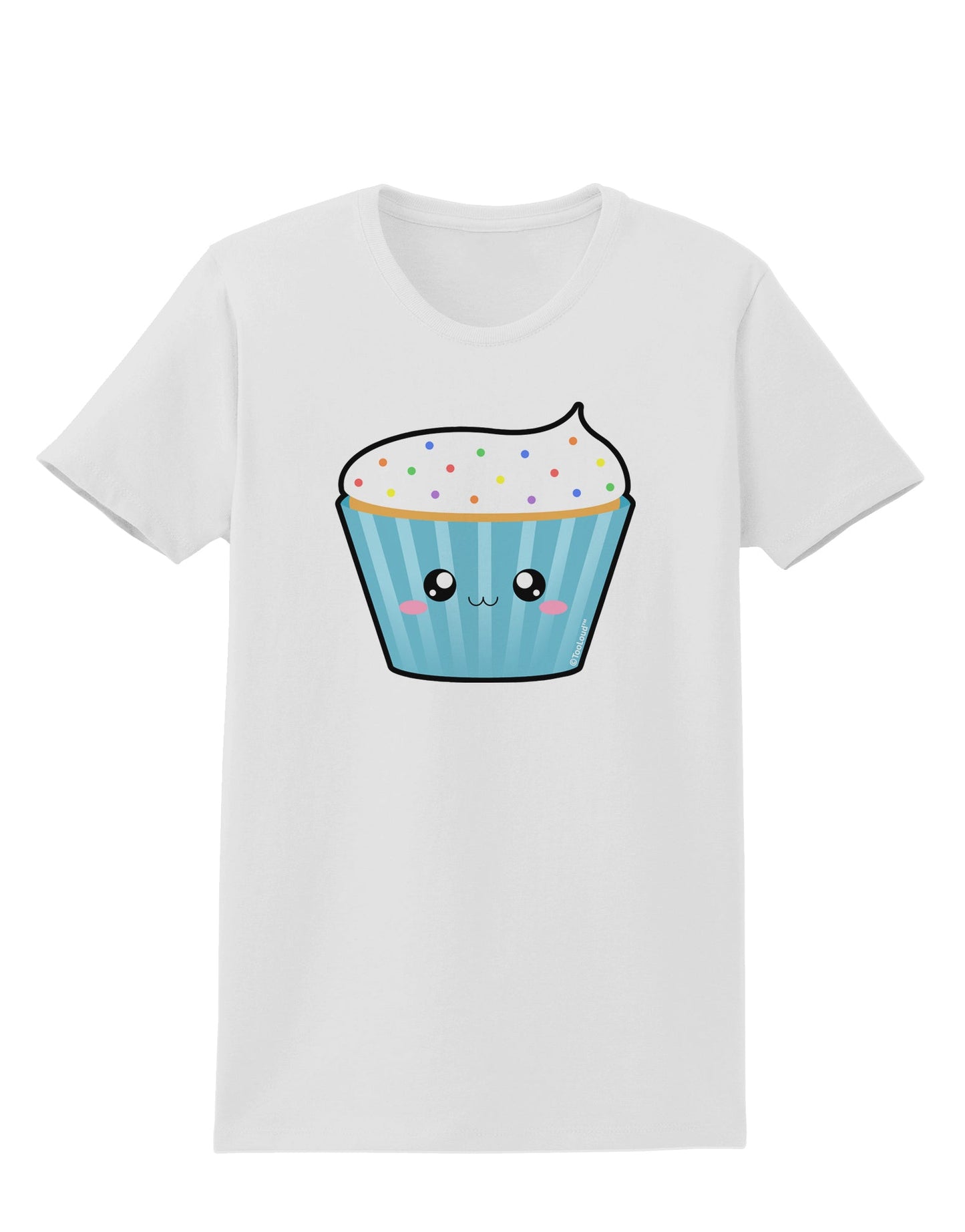 Cute Cupcake with Sprinkles Womens T-Shirt by TooLoud-Womens T-Shirt-TooLoud-White-X-Small-Davson Sales