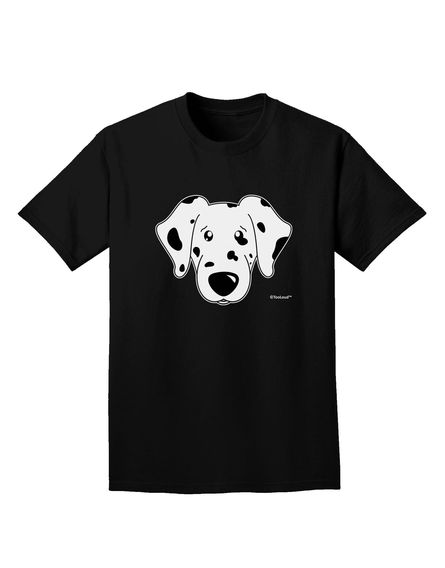 Cute Dalmatian Dog Adult Dark T-Shirt by TooLoud-Mens T-Shirt-TooLoud-Black-Small-Davson Sales
