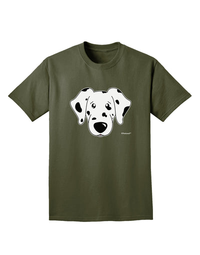 Cute Dalmatian Dog Adult Dark T-Shirt by TooLoud-Mens T-Shirt-TooLoud-Military-Green-Small-Davson Sales