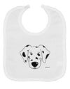 Cute Dalmatian Dog Baby Bib by TooLoud