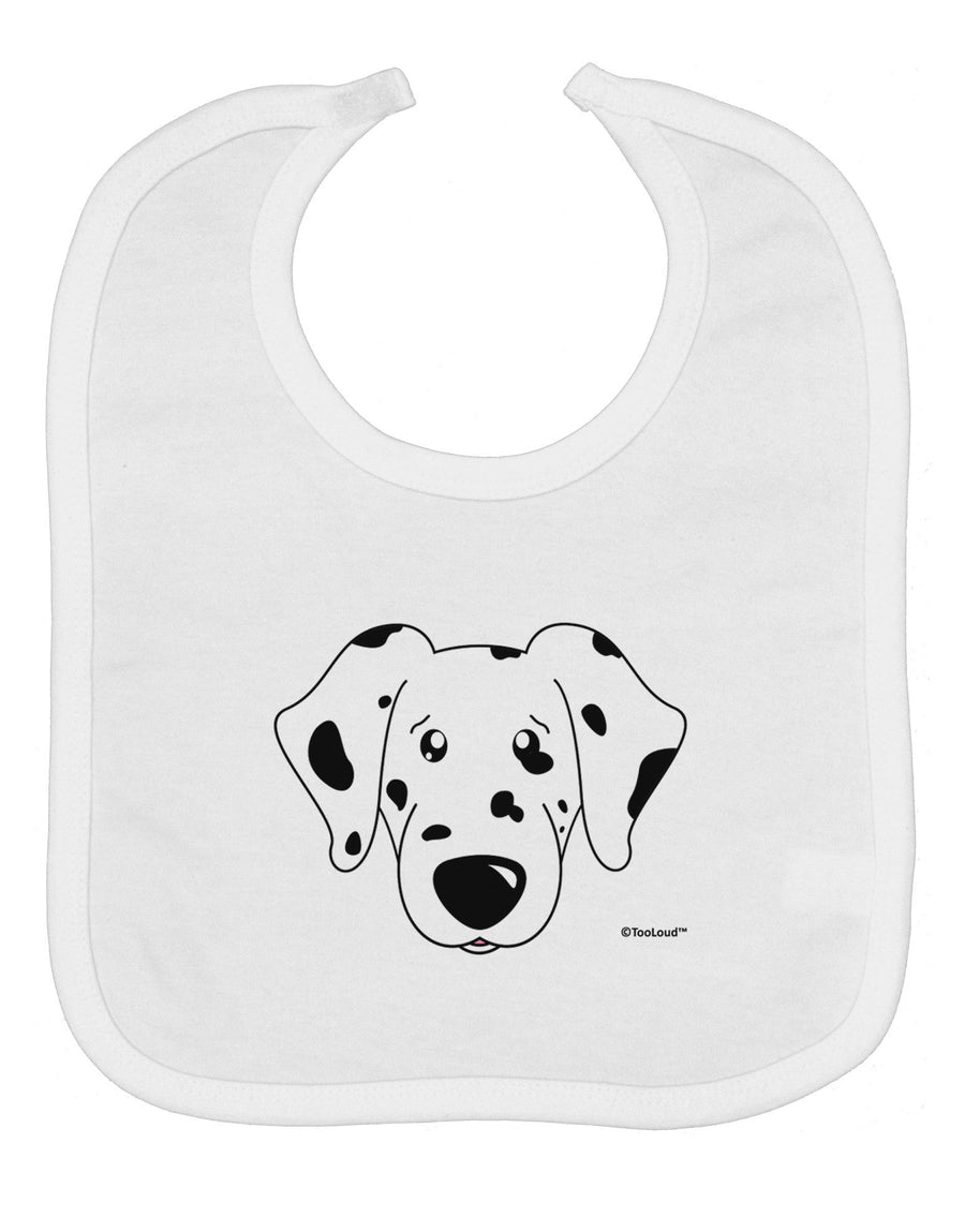 Cute Dalmatian Dog Baby Bib by TooLoud