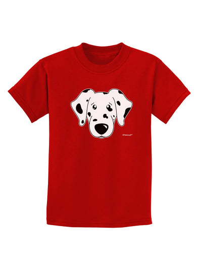 Cute Dalmatian Dog Childrens Dark T-Shirt by TooLoud-Childrens T-Shirt-TooLoud-Red-X-Small-Davson Sales