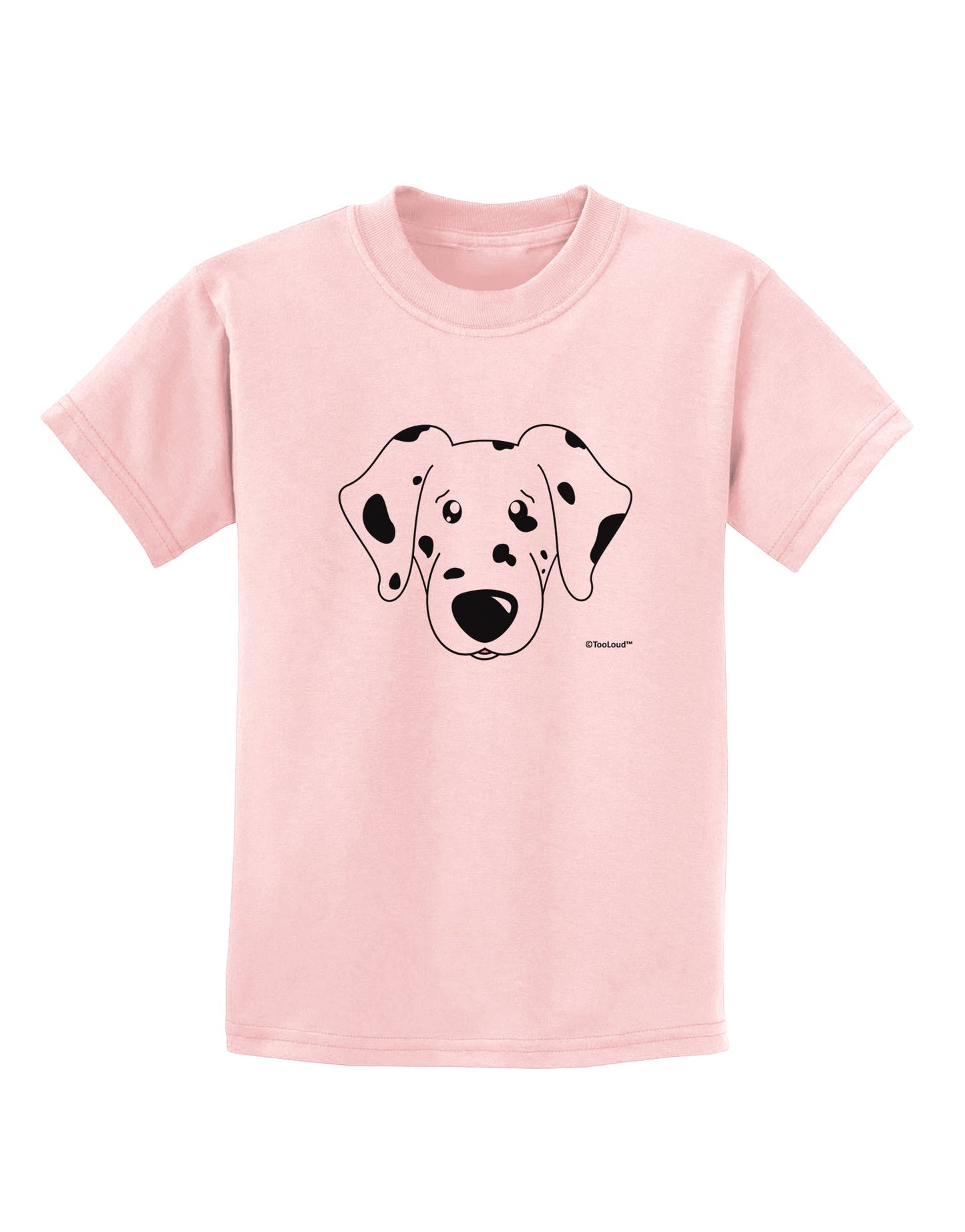 Cute Dalmatian Dog Childrens T-Shirt by TooLoud-Childrens T-Shirt-TooLoud-PalePink-X-Small-Davson Sales