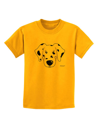 Cute Dalmatian Dog Childrens T-Shirt by TooLoud-Childrens T-Shirt-TooLoud-Gold-X-Small-Davson Sales