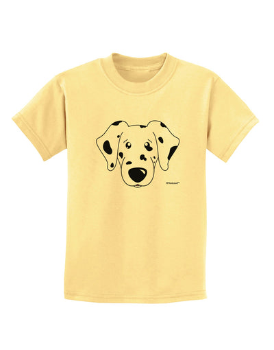 Cute Dalmatian Dog Childrens T-Shirt by TooLoud-Childrens T-Shirt-TooLoud-Daffodil-Yellow-X-Small-Davson Sales