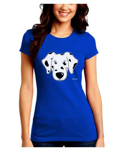 Cute Dalmatian Dog Juniors Crew Dark T-Shirt by TooLoud-T-Shirts Juniors Tops-TooLoud-Royal-Blue-Juniors Fitted Small-Davson Sales