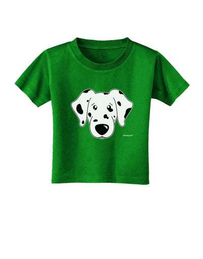 Cute Dalmatian Dog Toddler T-Shirt Dark by TooLoud-Toddler T-Shirt-TooLoud-Clover-Green-2T-Davson Sales