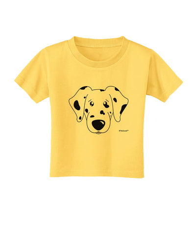 Cute Dalmatian Dog Toddler T-Shirt by TooLoud-Toddler T-Shirt-TooLoud-Yellow-2T-Davson Sales