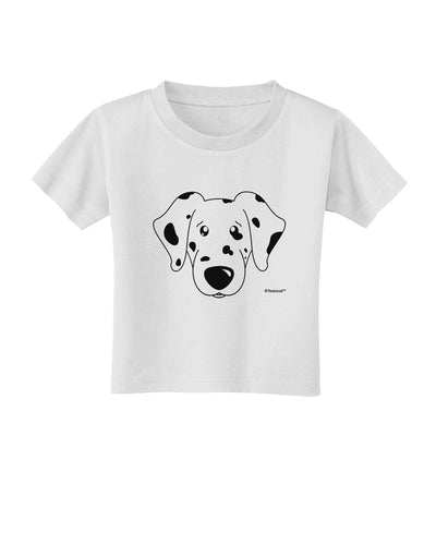 Cute Dalmatian Dog Toddler T-Shirt by TooLoud-Toddler T-Shirt-TooLoud-White-2T-Davson Sales