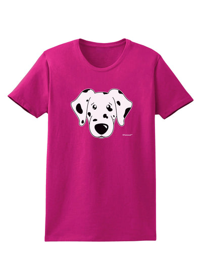 Cute Dalmatian Dog Womens Dark T-Shirt by TooLoud-Womens T-Shirt-TooLoud-Hot-Pink-Small-Davson Sales