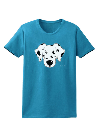 Cute Dalmatian Dog Womens Dark T-Shirt by TooLoud-Womens T-Shirt-TooLoud-Turquoise-X-Small-Davson Sales