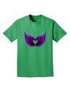 Cute Dark Angel Wings Black and Purple Heart Adult Dark T-Shirt-Mens T-Shirt-TooLoud-Kelly-Green-Small-Davson Sales