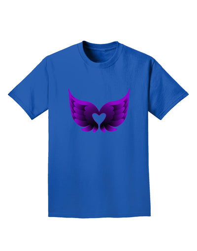 Cute Dark Angel Wings Black and Purple Heart Adult Dark T-Shirt-Mens T-Shirt-TooLoud-Royal-Blue-Small-Davson Sales