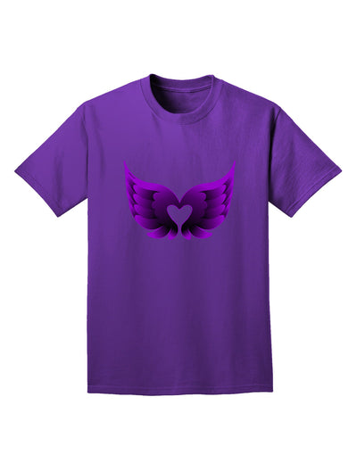 Cute Dark Angel Wings Black and Purple Heart Adult Dark T-Shirt-Mens T-Shirt-TooLoud-Purple-Small-Davson Sales