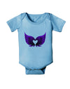 Cute Dark Angel Wings Black and Purple Heart Baby Romper Bodysuit-Baby Romper-TooLoud-Light-Blue-06-Months-Davson Sales