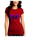 Cute Dark Angel Wings Black and Purple Heart Juniors Crew Dark T-Shirt-T-Shirts Juniors Tops-TooLoud-Red-Juniors Fitted Small-Davson Sales