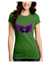 Cute Dark Angel Wings Black and Purple Heart Juniors Crew Dark T-Shirt-T-Shirts Juniors Tops-TooLoud-Kiwi-Green-Juniors Fitted Small-Davson Sales