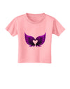 Cute Dark Angel Wings Black and Purple Heart Toddler T-Shirt-Toddler T-Shirt-TooLoud-Candy-Pink-2T-Davson Sales