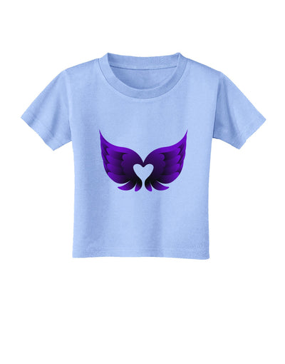 Cute Dark Angel Wings Black and Purple Heart Toddler T-Shirt-Toddler T-Shirt-TooLoud-Aquatic-Blue-2T-Davson Sales