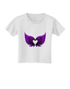 Cute Dark Angel Wings Black and Purple Heart Toddler T-Shirt-Toddler T-Shirt-TooLoud-White-2T-Davson Sales