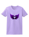 Cute Dark Angel Wings Black and Purple Heart Womens T-Shirt-Womens T-Shirt-TooLoud-Lavender-X-Small-Davson Sales