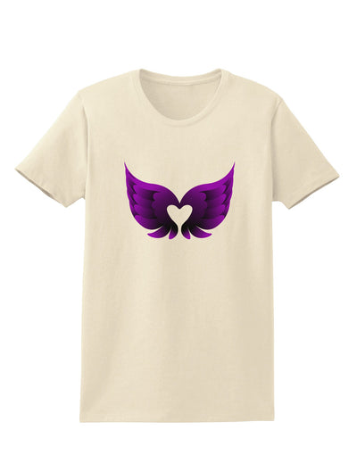 Cute Dark Angel Wings Black and Purple Heart Womens T-Shirt-Womens T-Shirt-TooLoud-Natural-X-Small-Davson Sales