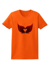 Cute Dark Angel Wings Black and Purple Heart Womens T-Shirt-Womens T-Shirt-TooLoud-Orange-X-Small-Davson Sales