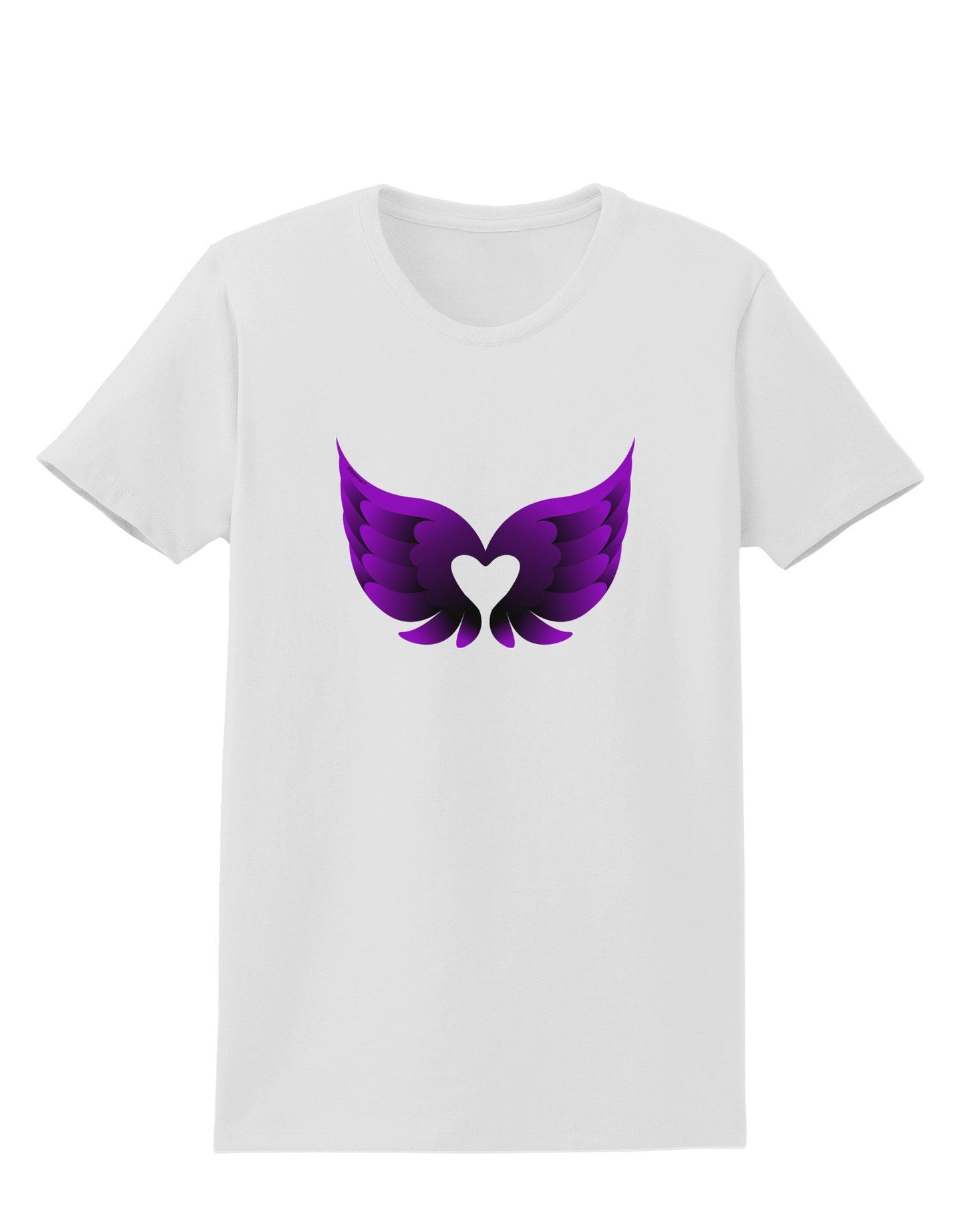 Cute Dark Angel Wings Black and Purple Heart Womens T-Shirt-Womens T-Shirt-TooLoud-White-X-Small-Davson Sales
