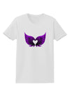 Cute Dark Angel Wings Black and Purple Heart Womens T-Shirt-Womens T-Shirt-TooLoud-White-X-Small-Davson Sales