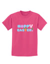 Cute Decorative Hoppy Easter Design Childrens Dark T-Shirt by TooLoud-Childrens T-Shirt-TooLoud-Sangria-X-Small-Davson Sales