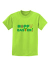 Cute Decorative Hoppy Easter Design Childrens T-Shirt by TooLoud-Childrens T-Shirt-TooLoud-Lime-Green-X-Small-Davson Sales