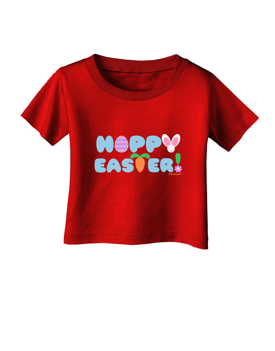 Cute Decorative Hoppy Easter Design Infant T-Shirt Dark by TooLoud-Infant T-Shirt-TooLoud-Black-06-Months-Davson Sales