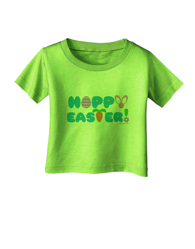 Cute Decorative Hoppy Easter Design Infant T-Shirt by TooLoud-Infant T-Shirt-TooLoud-Lime-Green-06-Months-Davson Sales