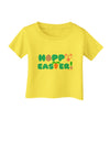 Cute Decorative Hoppy Easter Design Infant T-Shirt by TooLoud-Infant T-Shirt-TooLoud-Yellow-06-Months-Davson Sales