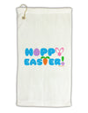 Cute Decorative Hoppy Easter Design Micro Terry Gromet Golf Towel 16 x 25 inch by TooLoud-Golf Towel-TooLoud-White-Davson Sales