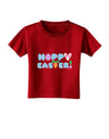 Cute Decorative Hoppy Easter Design Toddler T-Shirt Dark by TooLoud-Toddler T-Shirt-TooLoud-Red-2T-Davson Sales