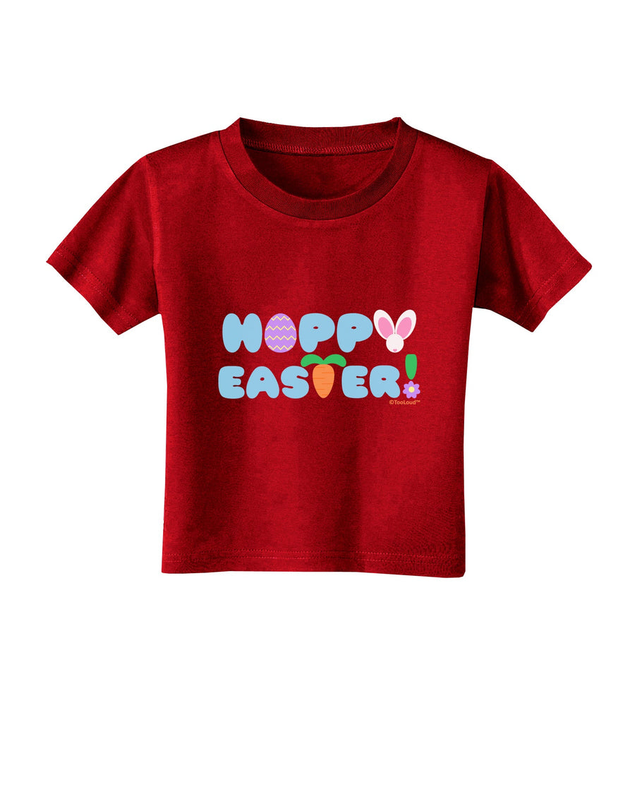 Cute Decorative Hoppy Easter Design Toddler T-Shirt Dark by TooLoud-Toddler T-Shirt-TooLoud-Black-2T-Davson Sales