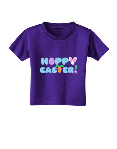 Cute Decorative Hoppy Easter Design Toddler T-Shirt Dark by TooLoud-Toddler T-Shirt-TooLoud-Purple-2T-Davson Sales