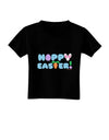Cute Decorative Hoppy Easter Design Toddler T-Shirt Dark by TooLoud-Toddler T-Shirt-TooLoud-Black-2T-Davson Sales