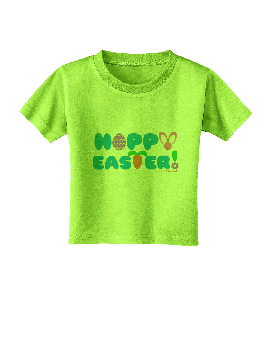 Cute Decorative Hoppy Easter Design Toddler T-Shirt by TooLoud-Toddler T-Shirt-TooLoud-White-2T-Davson Sales