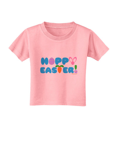 Cute Decorative Hoppy Easter Design Toddler T-Shirt by TooLoud-Toddler T-Shirt-TooLoud-Candy-Pink-2T-Davson Sales