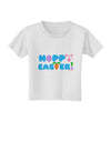 Cute Decorative Hoppy Easter Design Toddler T-Shirt by TooLoud-Toddler T-Shirt-TooLoud-White-2T-Davson Sales