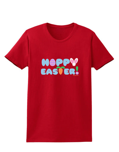 Cute Decorative Hoppy Easter Design Womens Dark T-Shirt by TooLoud-Womens T-Shirt-TooLoud-Red-X-Small-Davson Sales