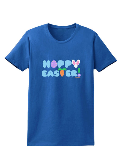 Cute Decorative Hoppy Easter Design Womens Dark T-Shirt by TooLoud-Womens T-Shirt-TooLoud-Royal-Blue-X-Small-Davson Sales