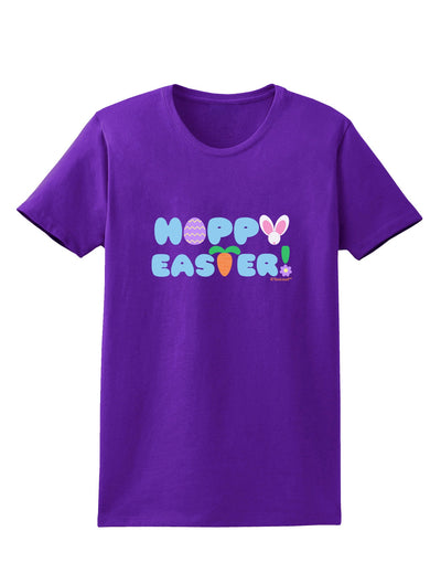 Cute Decorative Hoppy Easter Design Womens Dark T-Shirt by TooLoud-Womens T-Shirt-TooLoud-Purple-X-Small-Davson Sales