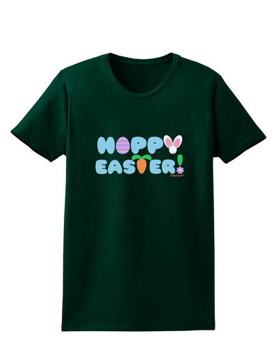 Cute Decorative Hoppy Easter Design Womens Dark T-Shirt by TooLoud-Womens T-Shirt-TooLoud-Forest-Green-Small-Davson Sales