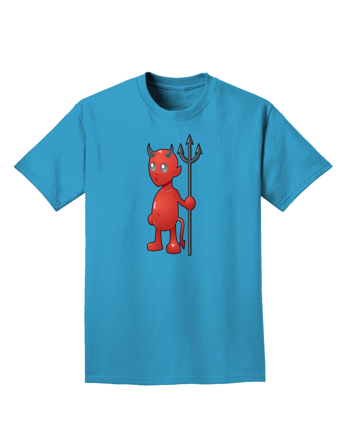 Cute Devil - Halloween Design Adult Dark T-Shirt-Mens T-Shirt-TooLoud-Turquoise-Small-Davson Sales