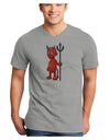 Cute Devil - Halloween Design Adult V-Neck T-shirt-Mens V-Neck T-Shirt-TooLoud-HeatherGray-Small-Davson Sales